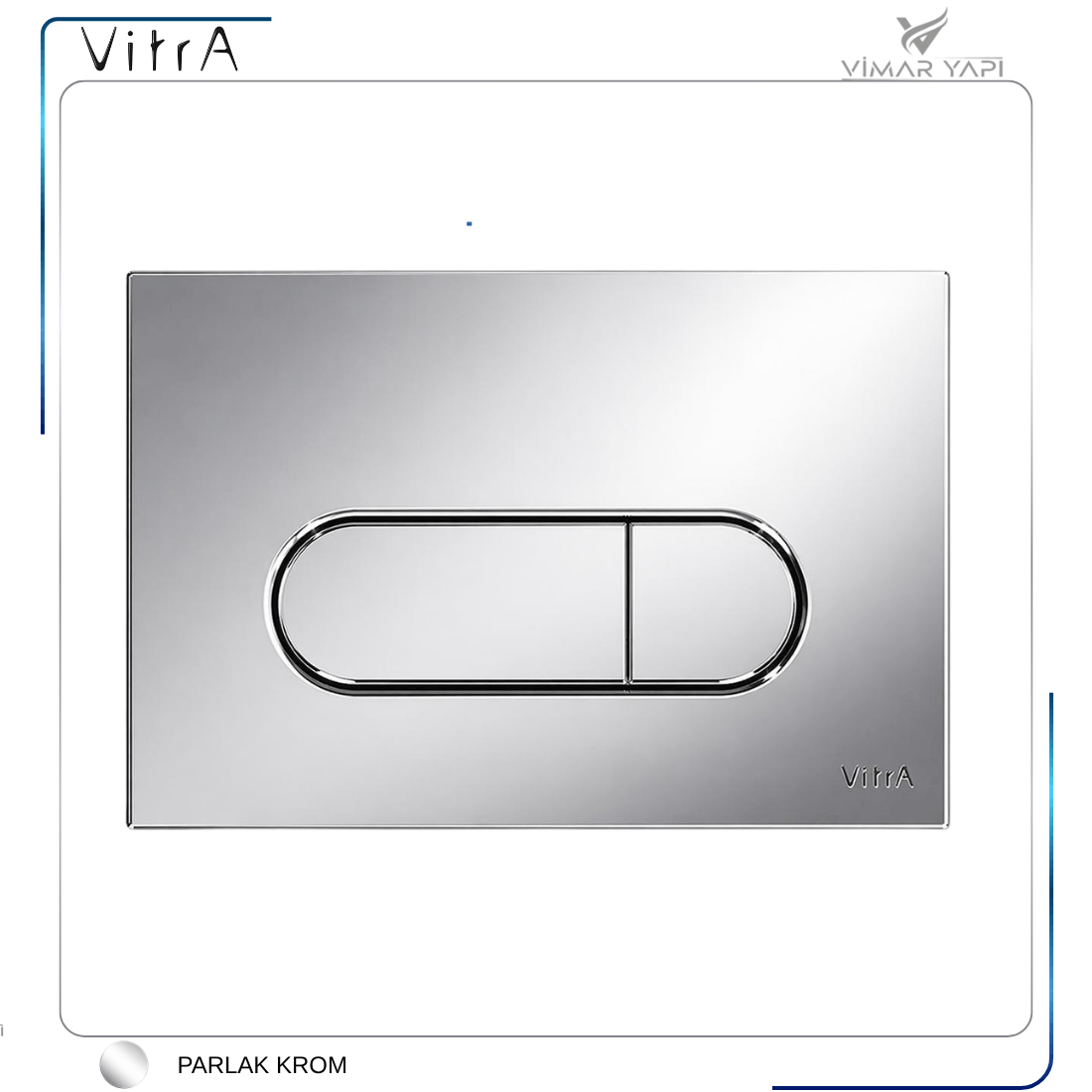 740-2280 Root Round Kumanda Paneli, Parlak Krom