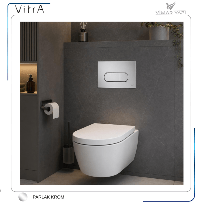 740-2280 Root Round Kumanda Paneli, Parlak Krom - Görsel 3