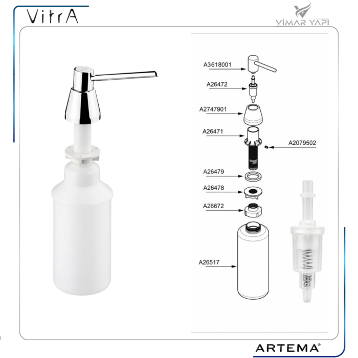 A26472YP Pompa Sıvı Sabunluk 2000ml - Görsel 3