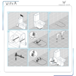 310247YP1TE Klozet-bide-pisuvar 65 mm’lik yan montaj seti - Görsel 3