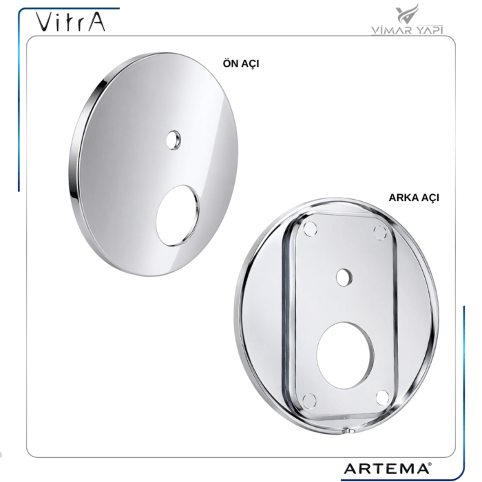 A2494101YP Rozet Ø40 Yuvarlak Ankastre. Banyo ABS - Görsel 2