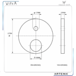 A2494101YP Rozet Ø40 Yuvarlak Ankastre. Banyo ABS - Görsel 3