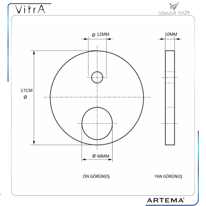A2494101YP Rozet Ø40 Yuvarlak Ankastre. Banyo ABS - Görsel 3