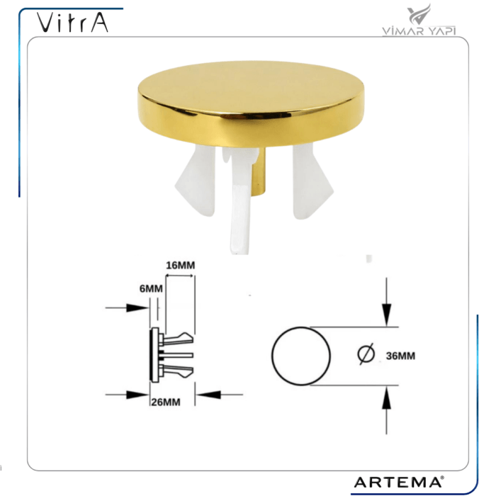 A4516674  Lavabo Taşma Yüzüğü, Soft Altın - Görsel 2