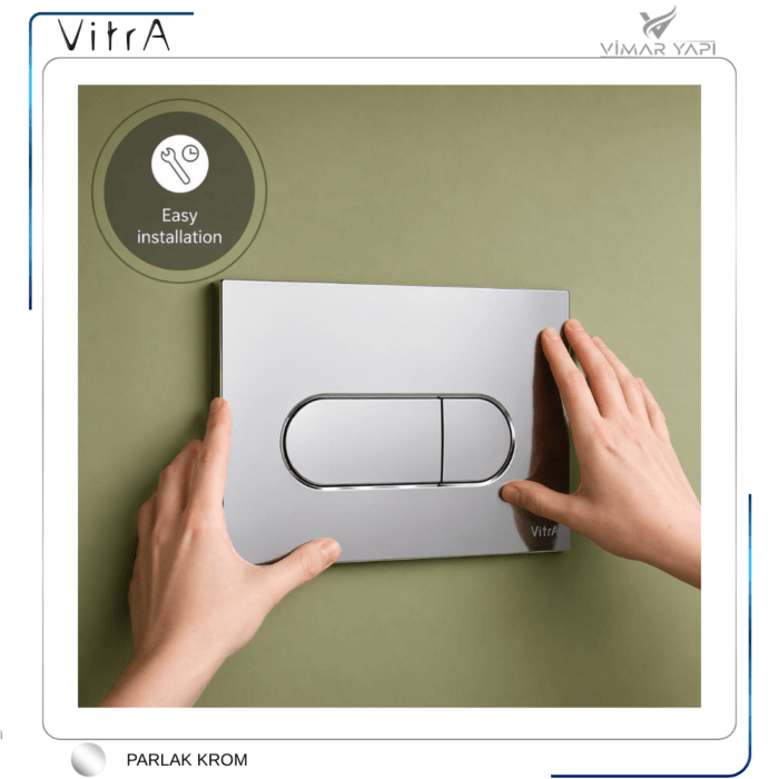 740-2280 Root Round Kumanda Paneli, Parlak Krom - Görsel 4