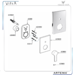A2494301YP Rozet Ø40 Prizmatik Ank. Banyo ABS - Görsel 3