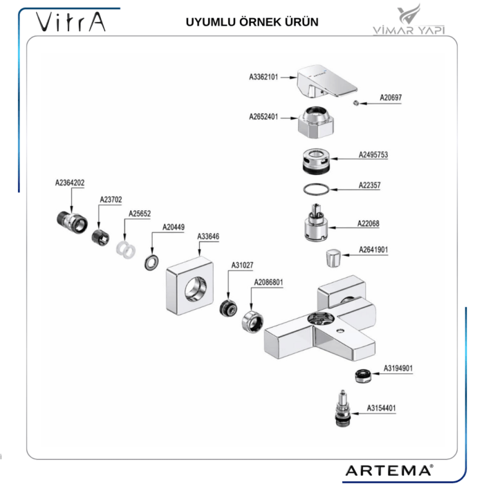 A33646YP Gr. Rozet Mid Square - Görsel 7