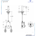 A47214 Origin Temassız Lavabo Bataryası - Elektrik Pilli - Görsel 4