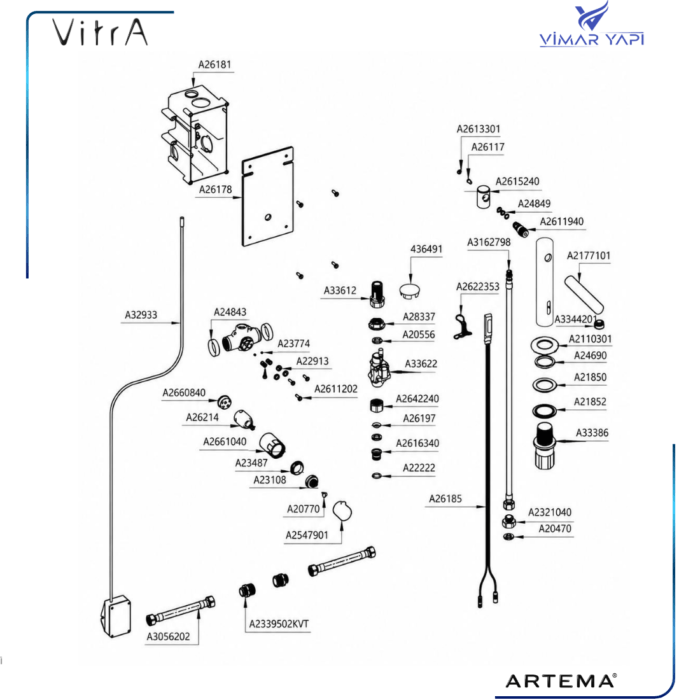 A47214 Origin Temassız Lavabo Bataryası - Elektrik Pilli - Görsel 3