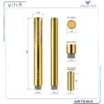 A3302423YP : El Duşu Gold Silindirik - Görsel 2