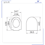 97-003-009 Vitra Form 500 Klozet Kapağı, Yavaş Kapanır - Görsel 3