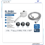 A3640401YP+ A3348001YP Duş Seti 3 Foksiyonlu - Görsel 3