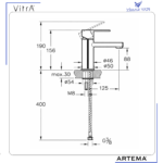 A41936 Artema Flo S Lavabo Bataryası - Görsel 3