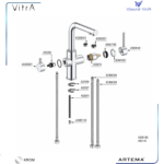 A42144 Arıtmalı Split Dual Flow Eviye Bataryası - Görsel 3