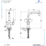 A42144 Arıtmalı Split Dual Flow Eviye Bataryası - Görsel 4