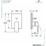 A42752 Root Square Ank. Ban.Bat. (SÜ), krom - Görsel 4