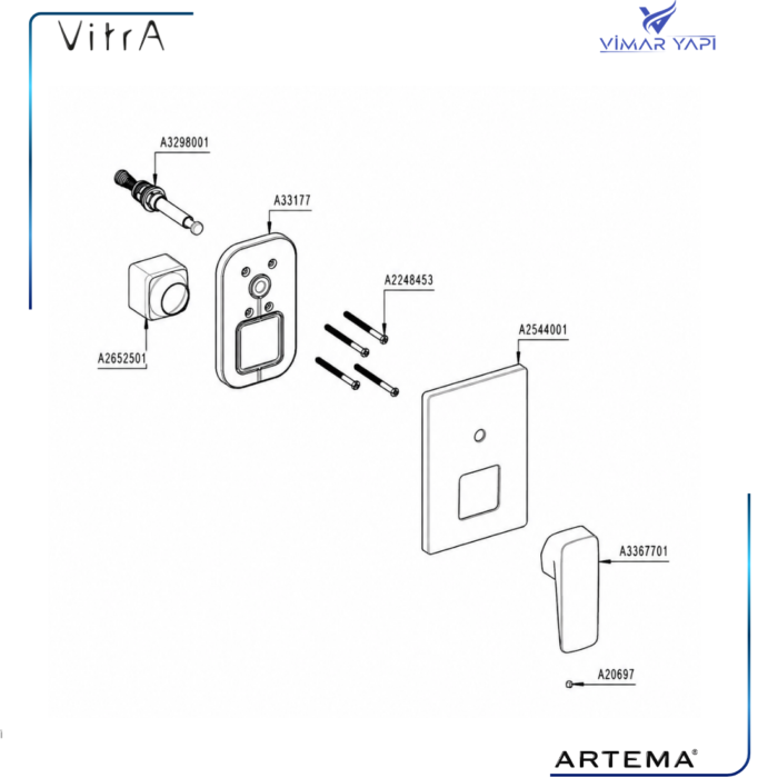 A42752 Root Square Ank. Ban.Bat. (SÜ), krom - Görsel 3
