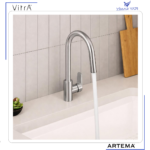 A43445 Flow Soft Sipralli Eviye Bataryası C Tipi Pull-Out Krom - Görsel 4