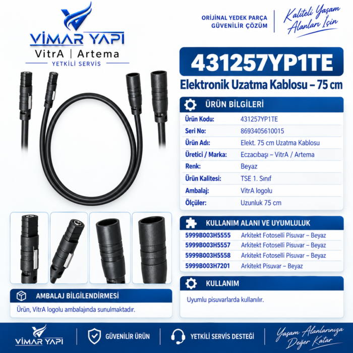 431257YP1TE Elekt. 75cm Uzatma Kablosu - Görsel 3