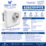639402YP1TE Metropole 71x57 Seramik Rozeti Mat Beyaz - Görsel 3