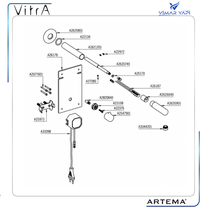 A2620740YP Su Taşma Saplama Mili Uzatma Fot. Origin - Görsel 2